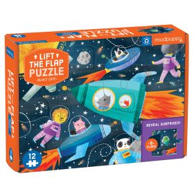 Lift-the-flap puzzle: Blast Off!